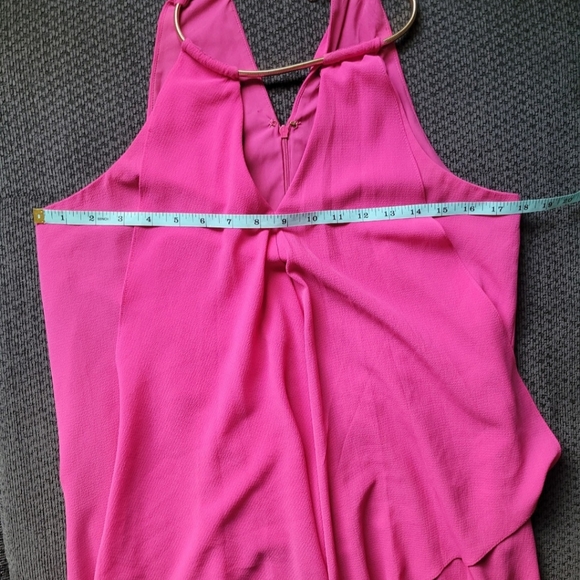 🩷 Kensie Size 8 Women's Draped Snake-Chain Keyhole Dress-ROSE - Picture 4 of 11